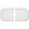 Ekena Millwork Emerald Architectural Grade PVC Ceiling Medallion, 36"W x 18"H x 3"ID x 12 1/2"C x 1"P, Two-Piece CMP36X18ED2-03000 - alternate 1